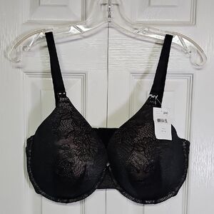 Floral Black Lace Maternity Nursing Bra